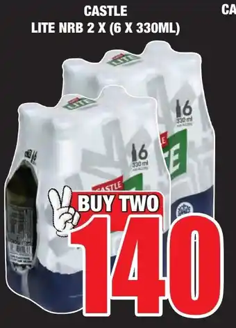 CASTLE LITE NRB 2 X (6 X 330ML)