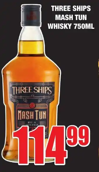 Boxer Liquors THREE SHIPS MASH TUN WHISKY 750ML offer