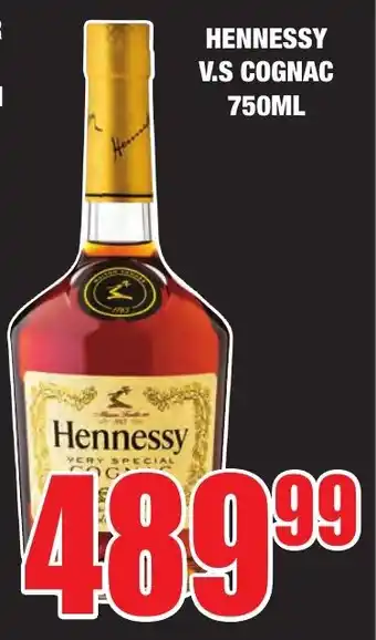 Boxer Liquors HENNESSY V.S COGNAC 750ML offer