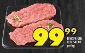 Shoprite TENDERISED BEEF STEAK per kg offer