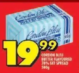 Shoprite CORDON BLEU BUTTER FLAVOURED 70% FAT SPREAD 500g offer