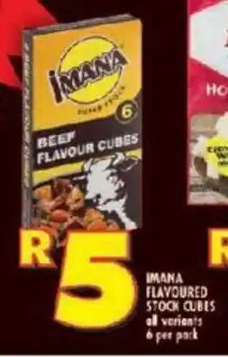 Shoprite IMANA FLAVOURED STOCK CUBES all variants 6 per pack offer