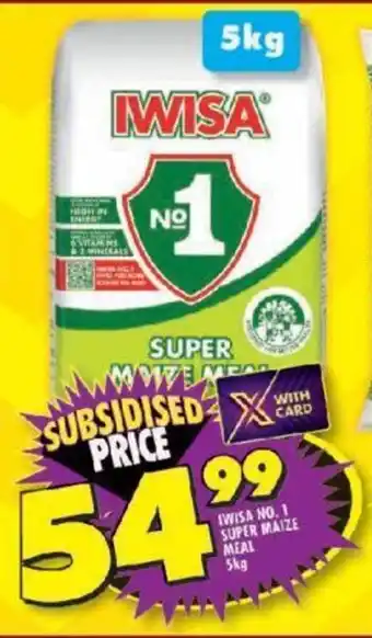 Shoprite IWISA NO. 1 SUPER MAIZE MEAL 5kg offer