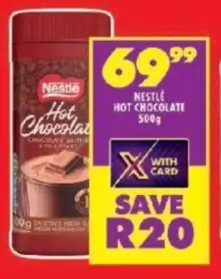 Shoprite NESTLE HOT CHOCOLATE 500g offer