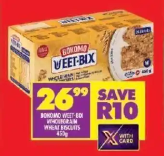 Shoprite BONOMO WEET-BIX WHOLEGRAIN WHEAT BISCUITS 450g offer