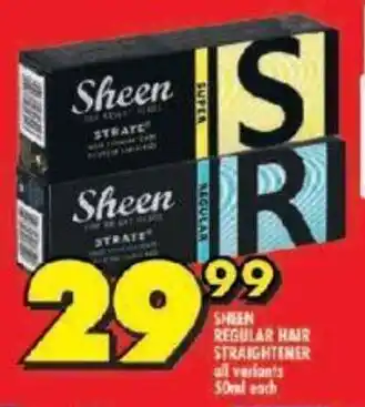 Shoprite SHEEN REGULAR HAIR STRAIGHTENER all variants 50ml each offer