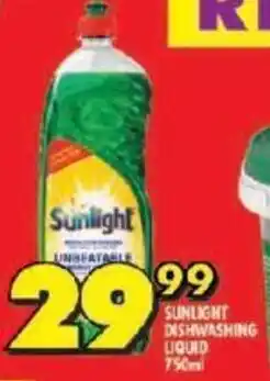 Shoprite SUNLIGHT DISHWASHING LIQUID 750ml offer