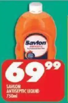 Shoprite SAVLON ANTISEPTIC LIQUID 750ml offer