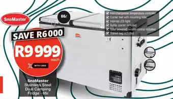 Checkers SnoMaster Stainless Steel Dual Camping Fridge offer