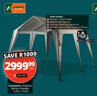 Checkers Campmor Outdoor Senior Gazebo offer