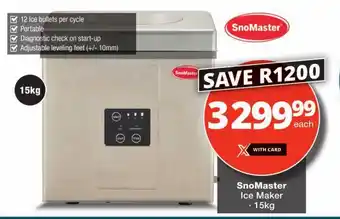 Checkers SnoMaster Ice Maker 15kg offer