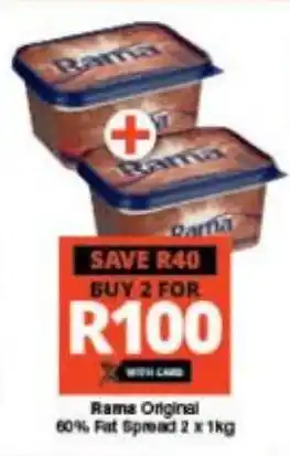 Rama Original 60% Fat Spread 2 x 1kg