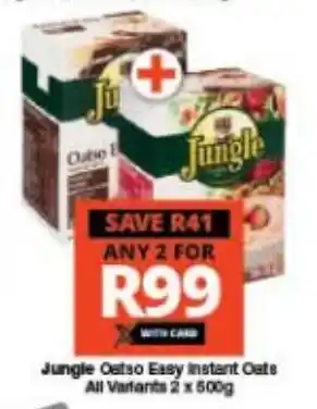 Jungle Oatso Easy Instant Oats All Variants 2 x 500g