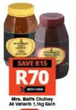 Checkers Mrs. Ball's Chutney All Variants 1,1kg Each offer