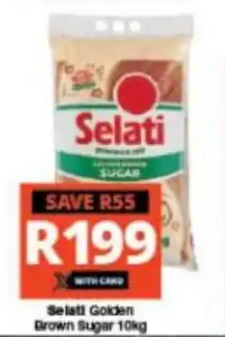 Checkers Selati Golden Brown Sugar 10kg offer