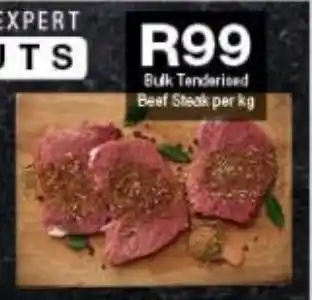Checkers Bulk Tenderised Beef Steak per kg offer