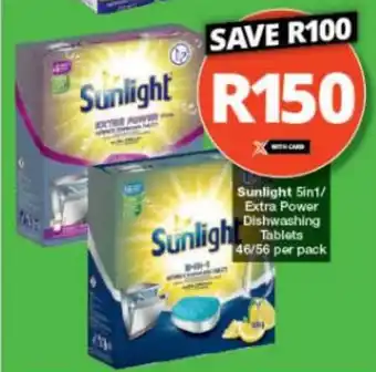 Sunlight 5in1/ Extra Power Dishwashing Tablets 46/56 per pack