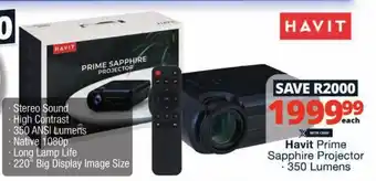 Checkers Havit Prime Sapphire Projector 350 Lumens offer