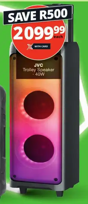 Checkers JVC Trolley Speaker 40W offer