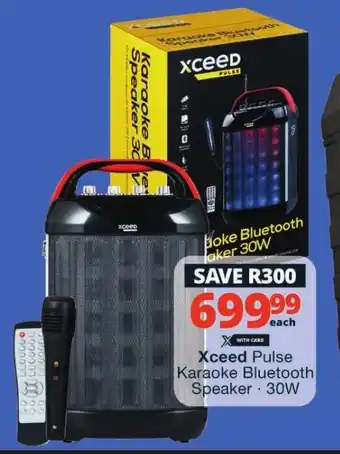 Checkers Xceed Pulse Karaoke Bluetooth Speaker 30W offer