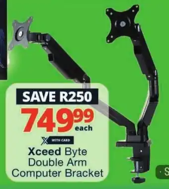 Checkers Xceed Byte Double Arm Computer Bracket offer