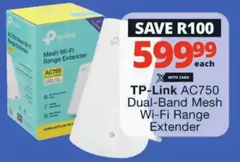 Checkers TP-Link AC750 Dual-Band Mesh Wi-Fi Range Extender offer