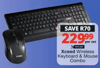 Checkers Xceed Wireless Keyboard & Mouse Combo offer