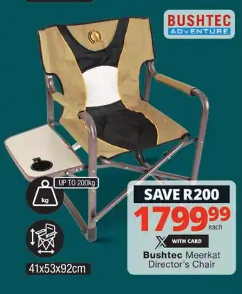 Checkers Bushtec Meerkat Director's Chair offer