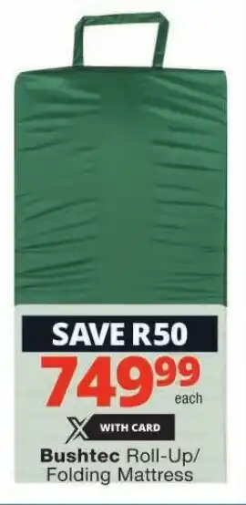 Checkers Bushtec Roll-Up/ Folding Mattress offer