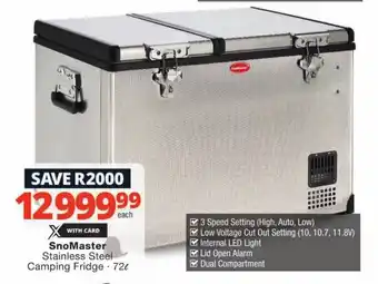 Checkers SnoMaster Stainless Steel Camping Fridge offer