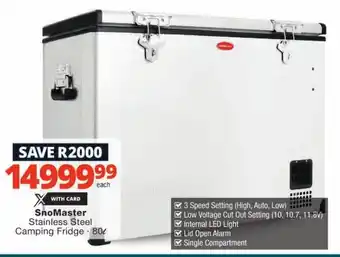 SnoMaster Stainless Steel Camping Fridge