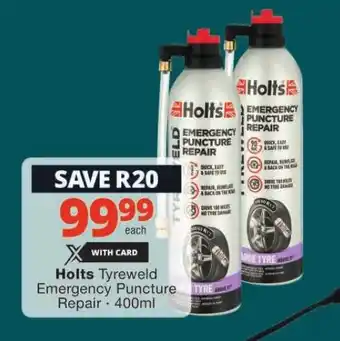 Holts Tyreweld Emergency Puncture Repair 400ml