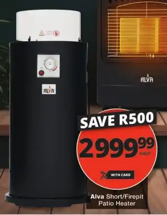 Checkers Alva Short/Firepit Patio Heater offer