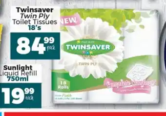 Take 'n Pay Twinsaver Twin Ply Toilet Tissues 18's offer
