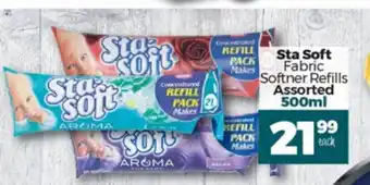 Take 'n Pay Sta Soft Fabric Softener Refills Assorted 500ml offer