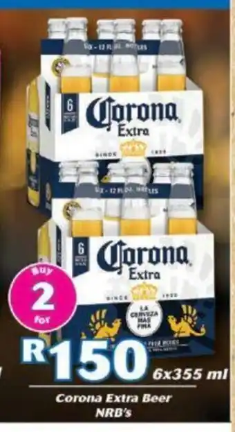 Corona Extra Beer NRB's 6 x 355ml