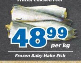 Frozen Baby Hake Fish per kg