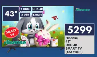 President Hyper Hisense - 43" UHD 4K Smart TV (43A7100F) offer