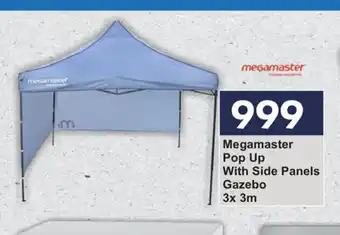 Megamaster Pop Up With Side Panels Gazebo  3x 3m