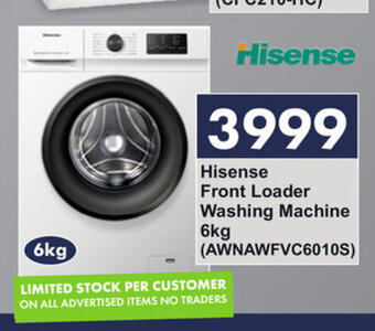 President Hyper Hisense - Front Loader Washing Machine 6kg offer