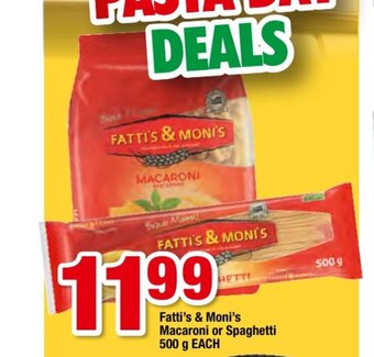 OK Foods Fatti's & Moni's Macaroni or Spaghetti 500g each offer