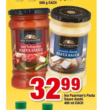 OK Foods Ina Paarman's Pasta Sauce Asstd 400ml each offer