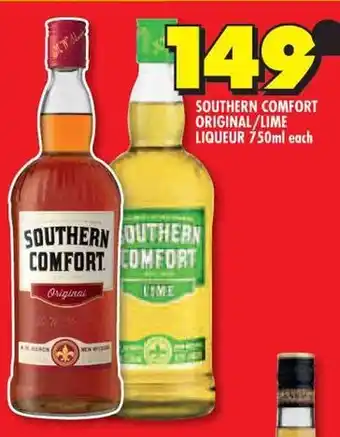 Shoprite SOUTHERN COMFORT ORIGINAL/LIME LIQUEUR 750ml each offer