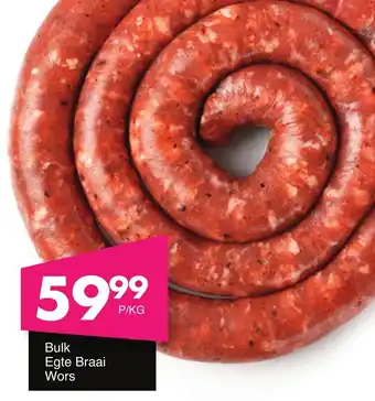 Save Hyper Bulk Egte Braai Wors offer