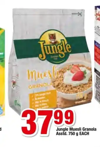 OK Foods Jungle Muesli Granola Asstd 750g each offer
