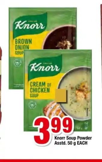 OK Foods Knorr Soup Powder Asstd 50g each offer
