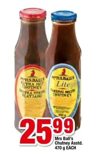 OK Foods Mrs Ball's Chutney 470g each offer