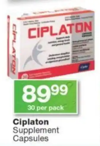 Checkers Hyper Ciplaton Supplement Capsules offer