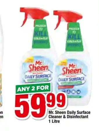 OK Foods Mr Sheen Daily Surface Cleaner & Disinfectant 1 Litre offer