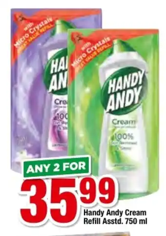 OK Foods Handy Andy Cream Refill Asstd 750ml each offer